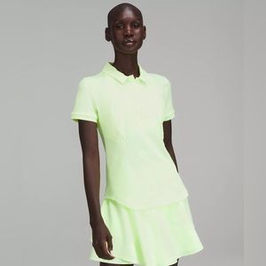 Lululemon Quick Drying Short Sleeve Polo Shirt size 4 Faded Zap FZAP